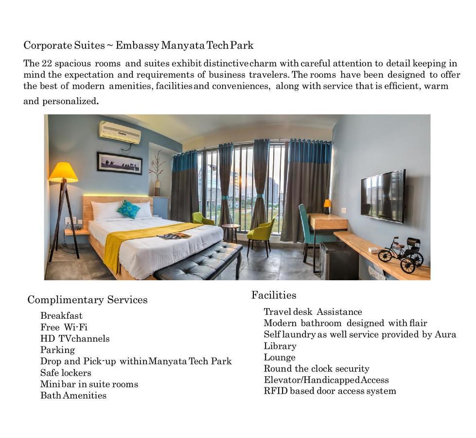 Aura Corporate Suites At Manyata Tech Park Bangalore Eksteriør bilde